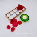 Hot selling factory wholesale high quality 100pcs per bag white tealight candle with aluminum holder